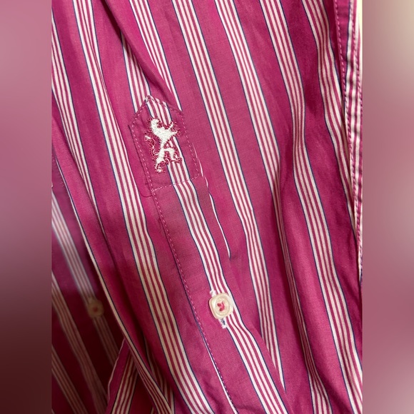 Bugatchi pink stripes long sleeve short L - Picture 6 of 6